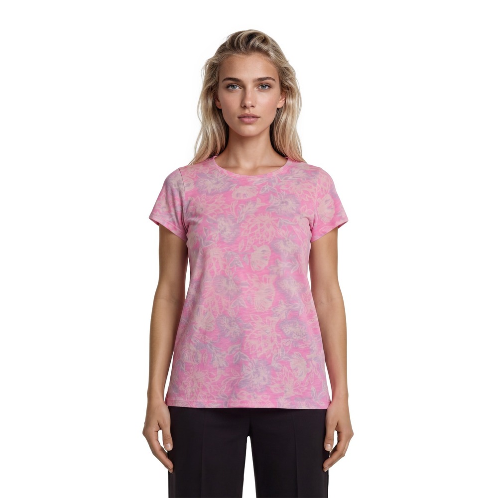 Lilly Pulitzer 100% Cotton Blouse Top Women's Size Large Pink Floral Purple